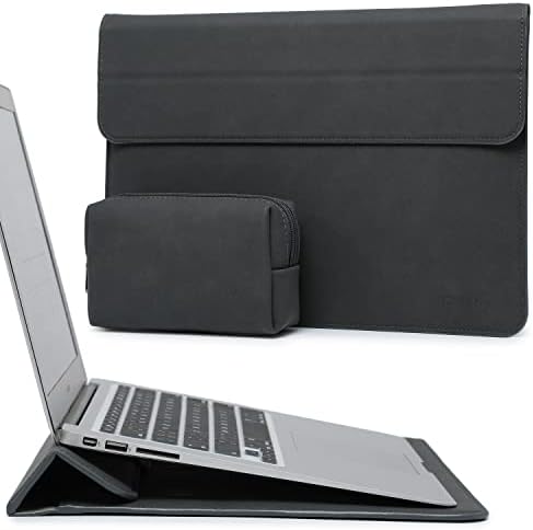 HYZUO 13 Inch Laptop Sleeve Case with Stand Feature Compatible with MacBook Air M2 A2681 13.6" Display, MacBook Air 13 M1 2018-2022, MacBook Pro 13 M2 M1 2016-2022, with Accessory Bag, Space Gray
