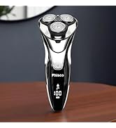 Phisco Men's Electric Razor with Precision Trimmer, Wet/Dry Use, Waterproof Design, Skin Protect ...