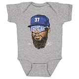500 LEVEL Teoscar Hernandez Los Angeles D Sunglasses Kids Baby Onesie (Heather Gray, 12M)
