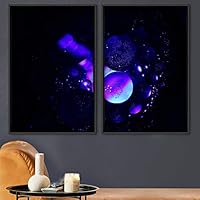2 Piece Framed Canvas Wall Art Surface Fluids Canvas Prints Home Artwork Decoration for Living Room,Bedroom - 16