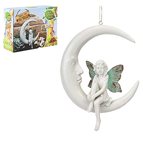 PMS Secret Fairy Garden Hanging on the Moon Garden Statue Ornament, Multicolor - Image 2
