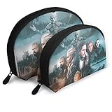 Game Of Thrones Season 8 Poster Portable Toiletry Bag Makeup Bag Multifunction Portable Travel Bags Small Makeup Clutch Pouch With Zipper 2Pcs