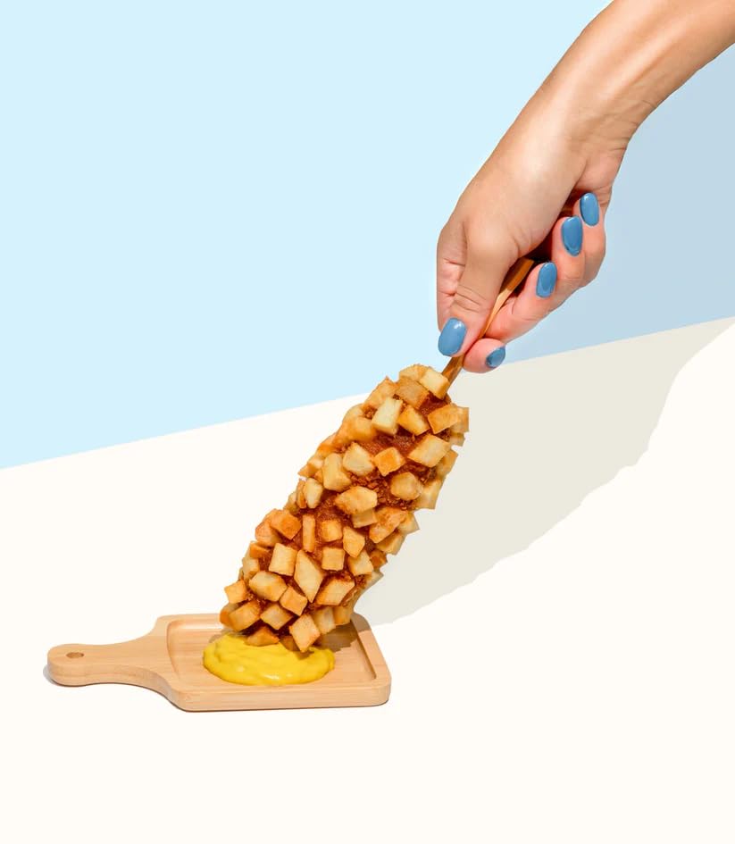 Mochi Corn Dog Mix - 45lbs Bulk Case | Just Add Water | Yields 350-450 Korean Corn Dogs | Chewy & Crispy | 2-Year Shelf Life