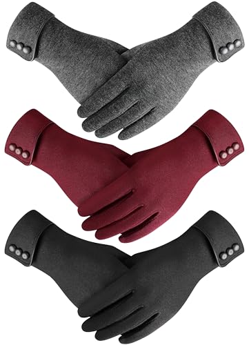 Clothirily Winter Gloves for Women, 3 Pairs Touchscreen Winter Gloves Women - image 1
