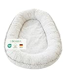 Cosmira® Babynest für Neugeborene – Babynestchen aus 100% Baumwolle, Oeko-TEX Zertifiziert – Sicher & geborgen schlafen – Waschbares, weiches & atmungsaktives Nestchen für Bett, Sofa & Reisen