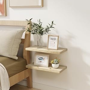 Marsmiles Wood Floating Shelves for Wall, Set of 2 Wall Shelves, 15.3” Wide Rustic Wood Shelves for Wall Storage, Wooden Display Shelf for Living Room Bathroom Bedroom Kitchen Office, Carbonized Black Marsmiles Wood Floating Shelves for Wall Set of 2 Wall Shelves 153 Wide Rustic Wood Shelves for Wall Storage Wooden Display Shelf for Living Room Bathroom Bedroom Kitchen Office Carbonized Black