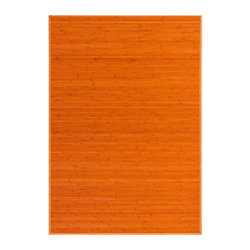 Hogar y Mas Alfombra DE BAMBÚ Naranja Natur 140X200