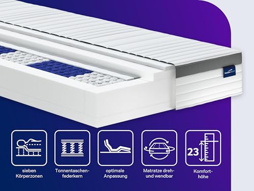 Traumnacht Exklusiv 7-Zonen 1.000er Tonnentaschenfederkernmatratze, Stiftung Warentest Testurteil...