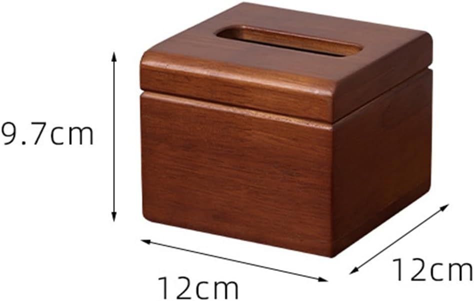 Wooden Tissue Box Walnut Color Household Paper Drawer Restaurant Hotel Retro Simples Storage image 2