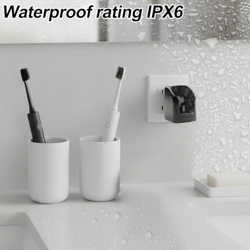 KingYH Elektrische tandenborstel, draadloze wandlader voor Oral-B bruin, EU-stopcontact voor Oral-B Pro Vitality Genius X iO3 iO4 iO5 iO6 (zwart, elektrisch) - Afbeelding 4