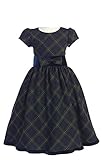 Lito Girls Holiday Christmas Year's Plaid Dress