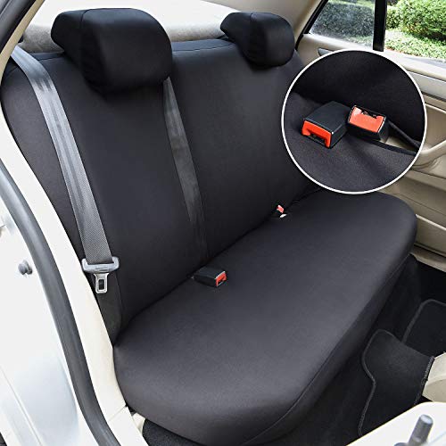 Elantrip Waterproof Rear Bench Car Seat Cover Seat Protection Mixed Material With Eva Material Increased Size, Suitable For Car Suv Truck, Black 3 Pcs, Quick Installation #TOP3