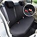 Elantrip Waterproof Rear Bench car seat Cover seat Protection Mixed Material with EVA Material Increased Size, Suitable for car SUV Truck, Black 3 PCS, Quick Installation