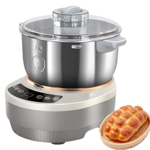 Máquina de masa con función de fermentación, mezclador y probador de acero inoxidable, capacidad de 5 L/7 L, incluye tazas medidoras y cucharas, ideal para hornear en casa