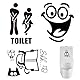 COYUN 6 Stück Wc Aufkleber Wandaufkleber Aufkleber Wc Sitz Toilettensitz Wandtattoo In Deiner Deckel SchließEn Wand Aufkleber Sticker