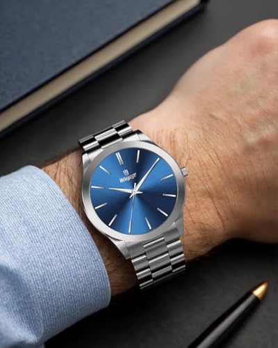 Image of Mens Watch,Minimalist Fashion Watches for Men Waterproof Quartz Watch Business Dress Men's Stainless Steel Watch -Best Gift for Mens