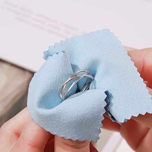 OOOPEL Sterling Silver Adjustable Ring S925 Silver Rings for Women Cubic Zirconia Twist Love Knot Dainty Ring Silver Minimalist Open Finger Rings Silver Thumb Sterling Silver Ring4