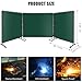 Elementool 3 Panel 8x6FT Welding Screen with Frame - Flame Resistant PVC Curtain, Transparent Safety Panel, Lockable Swivel Wheels for Workshop, Garage, Metalworking (Green)