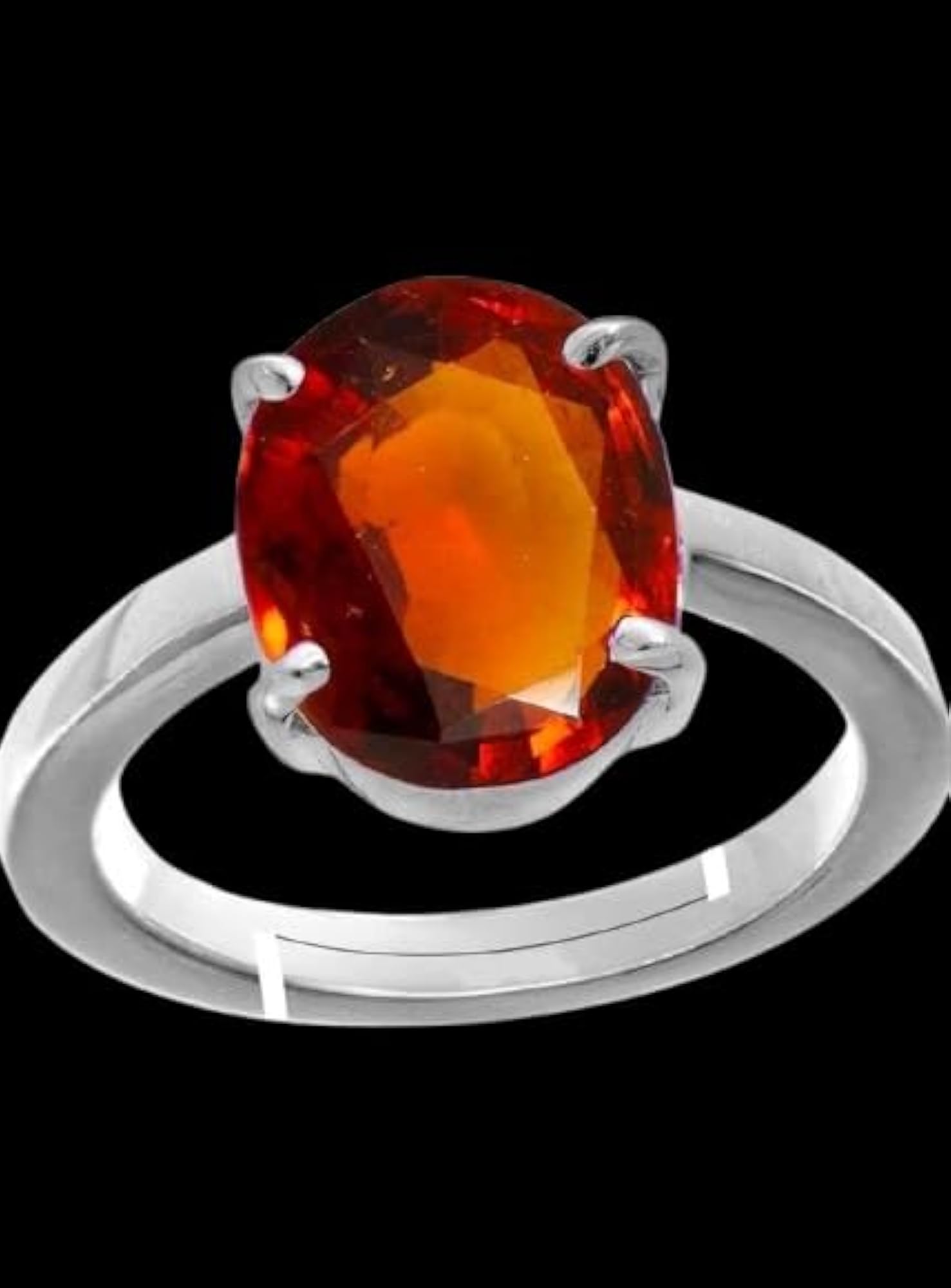 Handmade 9.20 Carat Hessonite Garnet Adjustable Ring