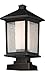 Z-Lite 538PHB-SQPM-ORB Outdoor Post Light, Medium, Oil Rubbed Bronze