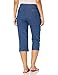 Chic Classic Collection Women's Easy Fit Elastic Waist Pull-On Capri, Mid Shade, 14