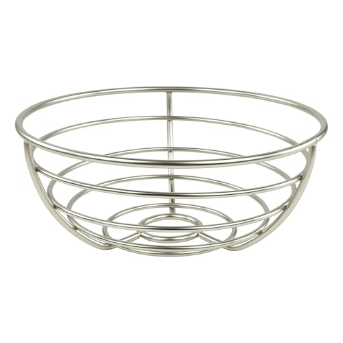 Image of Sulfar Metal Fruit Bowl Centerpiece for Kitchen and Dining Room Countertops, Tables, Buffets, Refrigerators