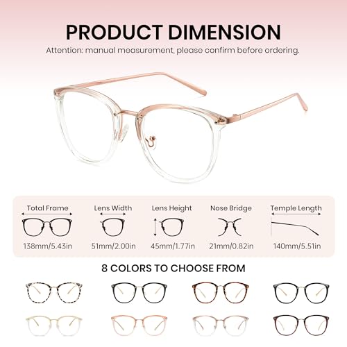 Image of Cyxus Stylish Blue Light Glasses for Woman, Lightweight Computer Glasses for Screen Time Anti Eye Strain for Work, Daily Use