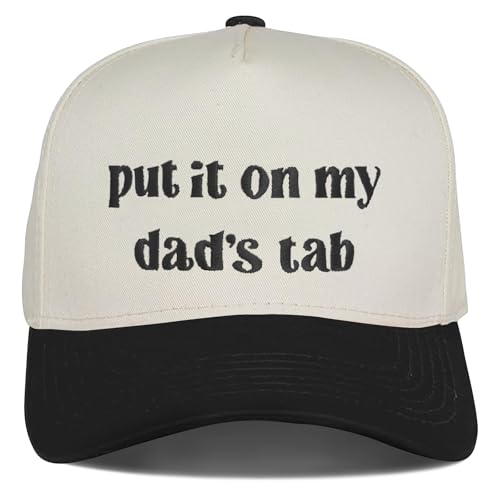 Put It On My Dads Tab Funny Trucker Hats Women Vintage Adjustable Baseball Cap Embroidery Fashion Trucker Hat