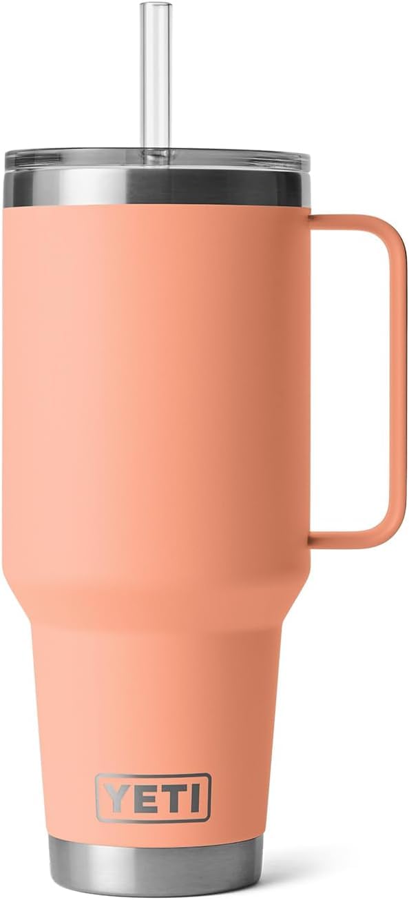 YETI Rambler Straw Mug, Stainless Steel Vacuum Insulated Mug with Stronghold Lid, Lowcountry Peach, 42 oz (1.2 l) - Image 3