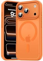 Natiiozie für iPhone 17 Pro Max Hülle Kompatibel mit MagSafe, Magnetisch Handyhülle Transluzente Matt Rückseite, Stoßfest Kratzfest Schutzhülle 6.9 Zoll Case Orange
