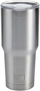 Built 30oz Insulated Coffee Tumbler, Stainless Brushed - Reusable Stainless Steel Travel Mug with Slide Lid, Double Wall Thermal Cup for Hot or Cold Drinks - BPA-Free, Car Cup Holder Friendly