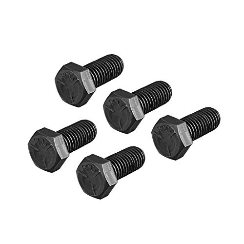 Image of uxcell 5 /8 inch-11x1 Carbon Steel Hex Head Screw Bolts Fastener Black 5pcs