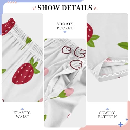 Summer Fruits Boys Pants Boys Athletic Pants Long Pant for Boywith Pockets Wide-Leg Size 6-14Y4