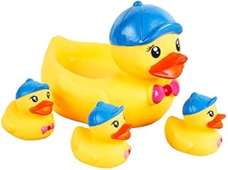 Rubber Ducks Bath Toy, 4PCS Family Squeak Rubber Ducks Float Ducky for Baby Toddler Bath Time