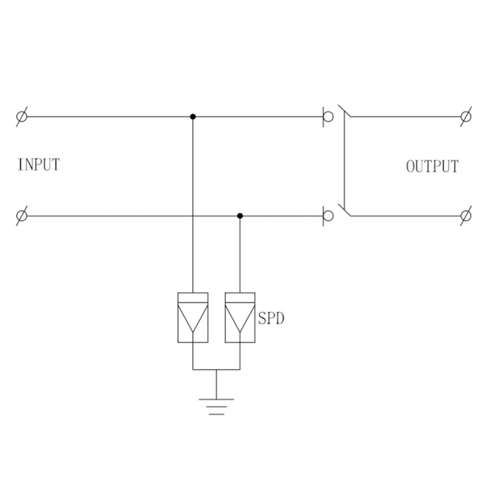 Protezione da sovratensione pv - 500V MCB+SPD scatola di collegamento solare, protezione da fulmini dc interruttore di sezionamento pv impianto 2 string 2 in 2 out, DC Combiner box interruttore