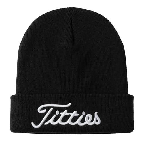 Tittiess Golf Beanie Hats for Men Women,Ideal Golf Gifts Titties Winter hat for Adults Humor