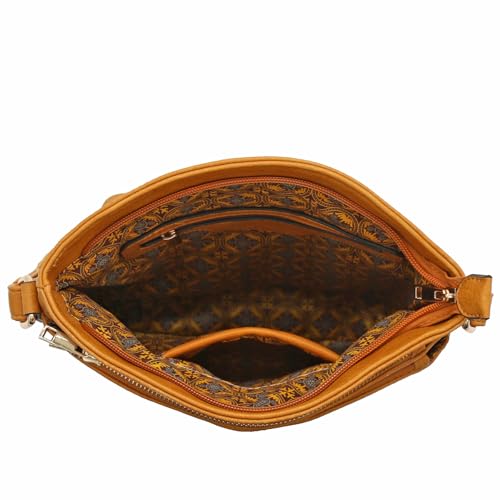 Image of ALYSSA Triple Zip Pocket Large Crossbody Bag