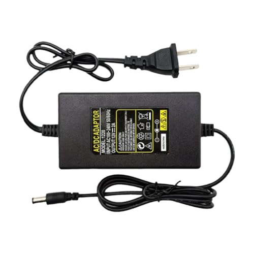 Adaptateur secteur bifilaire 12V 2A transformateur 24W chargeur universel noir