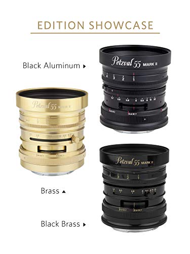 Image of Lomography Petzval 55mm f /1.7 MKII Bokeh Control Art Lens - Compatible with Sony E Mount - Mirrorless Camera - Aluminium Black