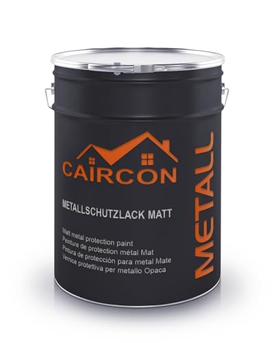CAIRCON Peinture métal antirouille MAT - Extrême résistance extérieur pour fer, acier - Noir 2,5L