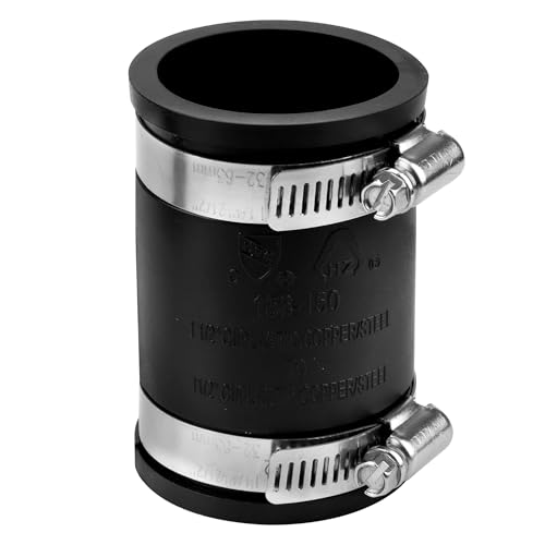 Flexible PVC Pipe Coupling Connector Replacement for 1-1/2 Nominal Pipes
