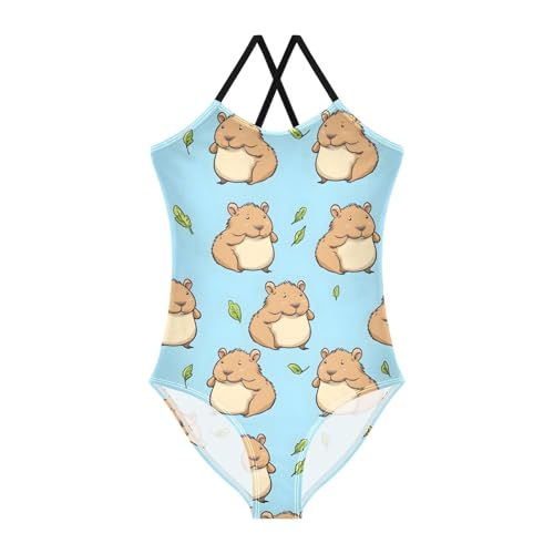 Cartoon Mouse Girls One Piece Swimsuits Quick Dry Beach Swimwear Bathing Suit