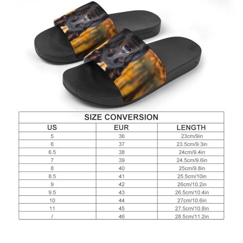 Black German Shepherd Dog Funny House Sandals Non Slip Shower Slippers Quick Drying Bathroom Shoes for Women Men2