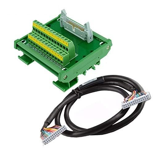 Davitu IDC26 IDE calbe, IDC26 to terminal block breakout board idc 26 connector PLC relay adapter IDC26 breakout board IDC40 data cable - (Color: IDC26 with 3M Cable)