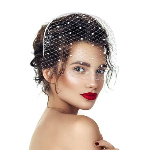 Mesh Veil Headband Fascinators Hat 1920s Headpiece for Women