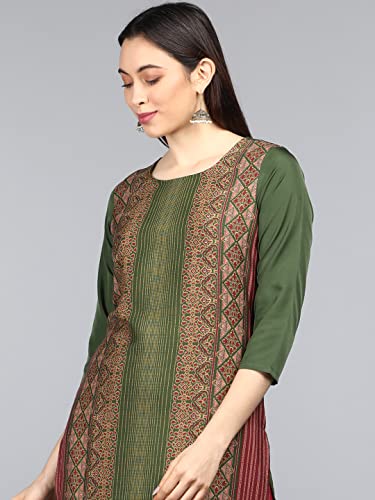 Image of Vaamsi Women's Crepe Straight Kurta