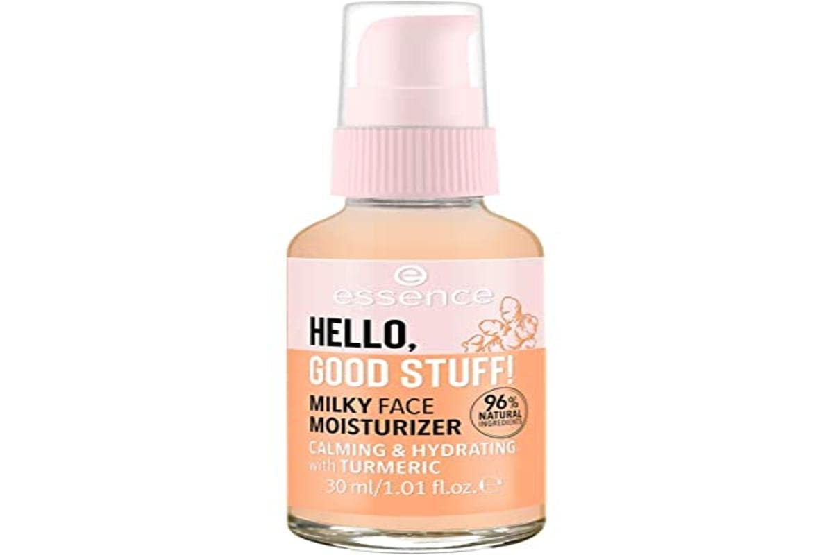 essence | HELLO, GOOD STUFF! Milky Moisturizer | Lightweight, Hydrating, & Enriched with Turmeric & Oat Water | Vegan & Cruelty Free | Paraben Free