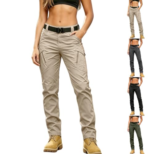 Women Cargo Pants with Pockets Chinos Outdoor Stretchy Construction Pants - image 8