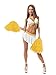 Pangda 12 Pack Cheerleading Pom Poms Sports Dance Cheer Plastic Pom Pom for Sports Team Spirit Cheering (Yellow)