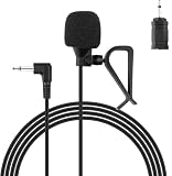 FingerLakes Universal Car Microphone Mic Fits 3.5mm and 2.5mm Bluetooth Enabled Car Vehicle Stereo Radio GPS Units with Included Adapter, Black (FL70)
